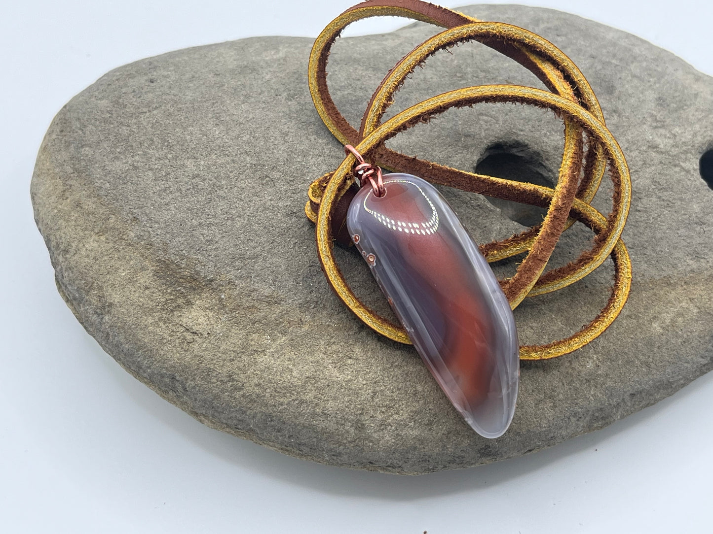 Double sided Swazi Agate Necklace 3
