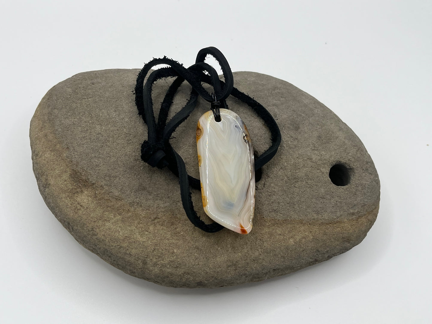 Double sided Madagascar Dendritic Agate Necklace 2