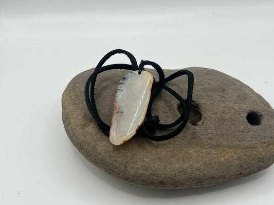 Double sided Madagascar Dendritic Agate Necklace 7