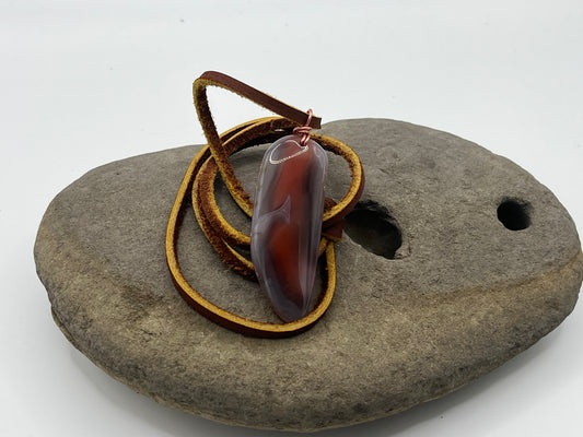 Double sided Swazi Agate Necklace 3