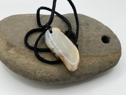 Double sided Madagascar Dendritic Agate Necklace 3
