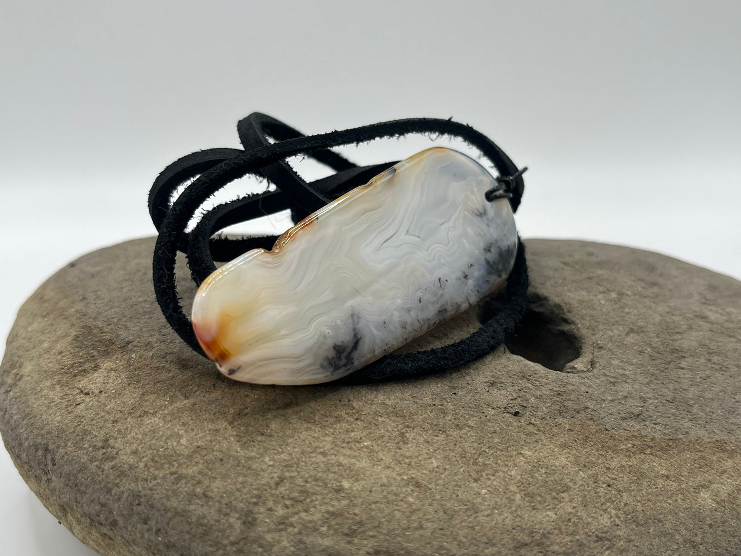 Double sided Madagascar Dendritic Agate Necklace 13