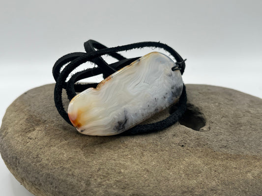 Double sided Madagascar Dendritic Agate Necklace 13