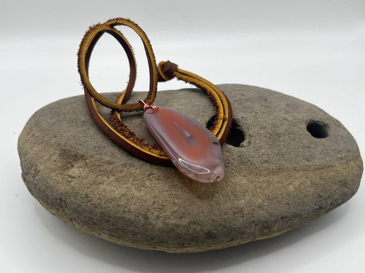 Double sided Swazi Agate Necklace 1