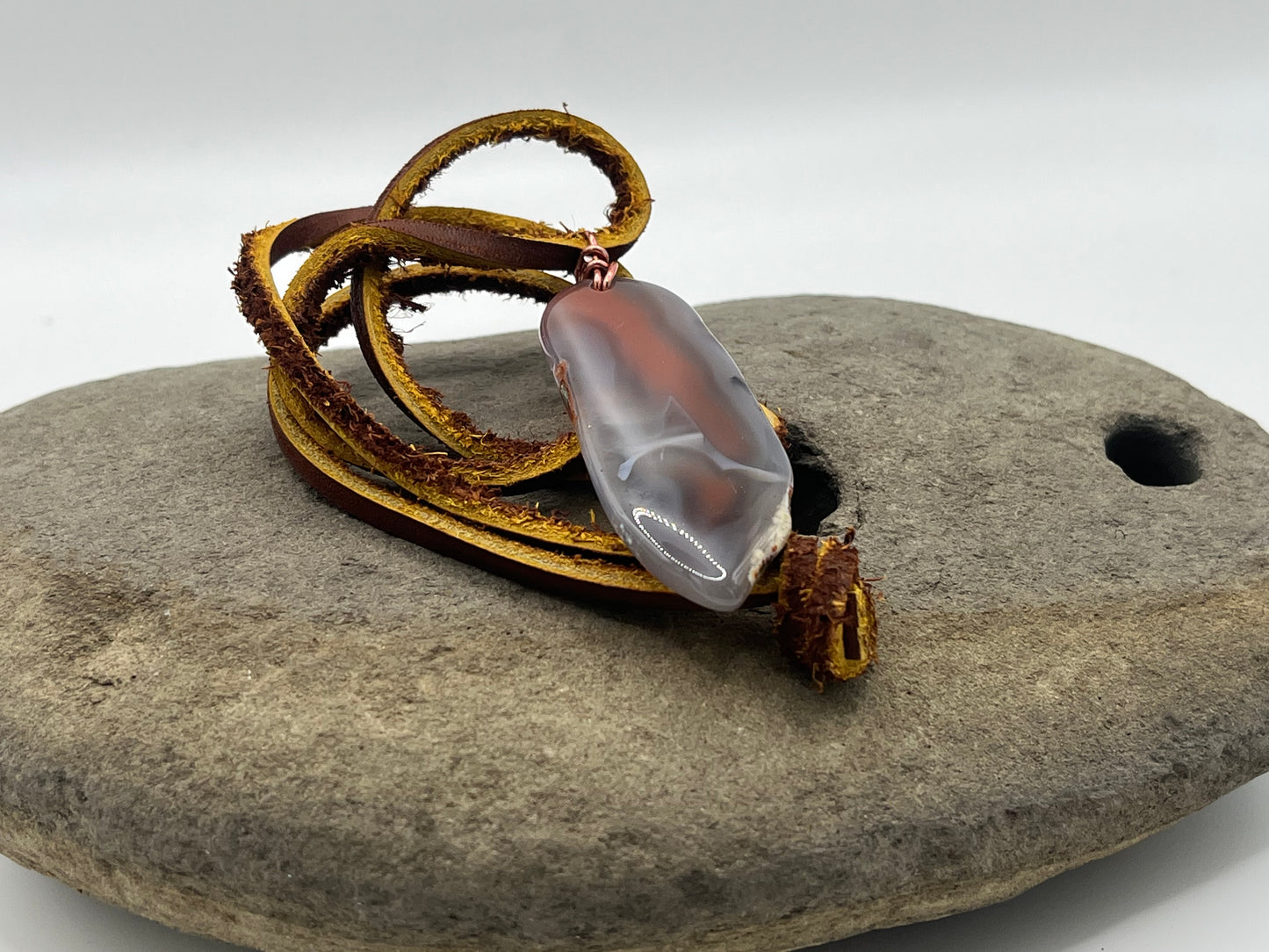 Double sided Swazi Agate Necklace 6