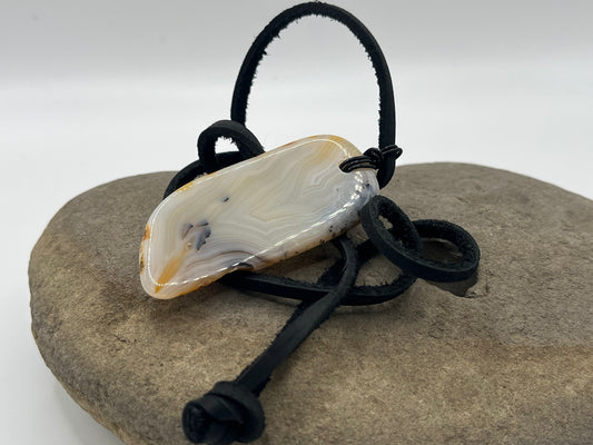 Double sided Madagascar Dendritic Agate Necklace 15