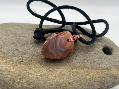 Single sided Lake Superior Agate Necklace 2