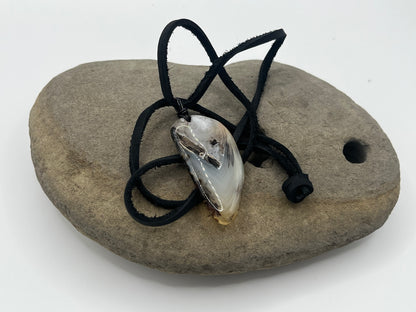 Double sided Madagascar Dendritic Agate Necklace 6