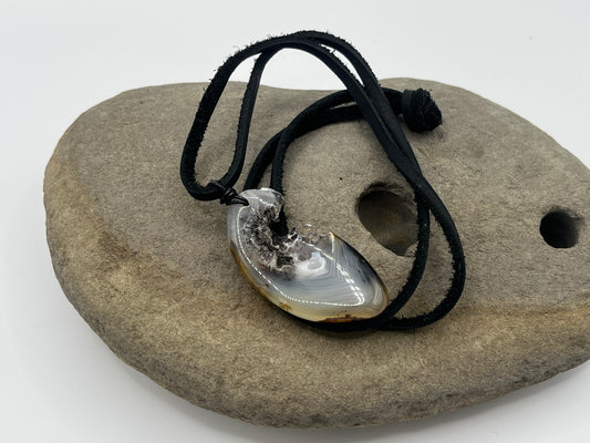 Double sided Madagascar Dendritic Agate Necklace 4