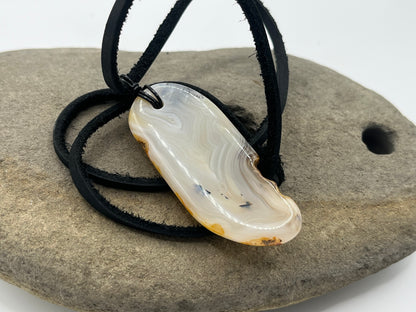 Double sided Madagascar Dendritic Agate Necklace 3