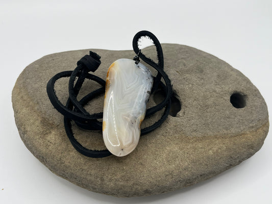 Double sided Madagascar Dendritic Agate Necklace 14