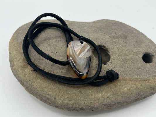 Double sided Madagascar Dendritic Agate Necklace 9