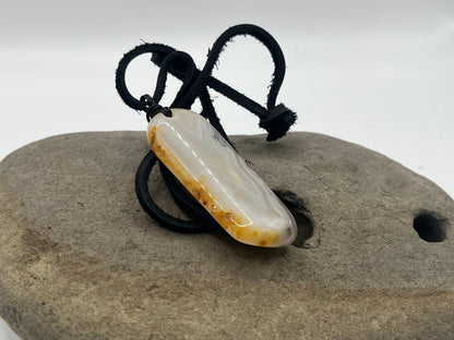 Double sided Madagascar Dendritic Agate Necklace 10