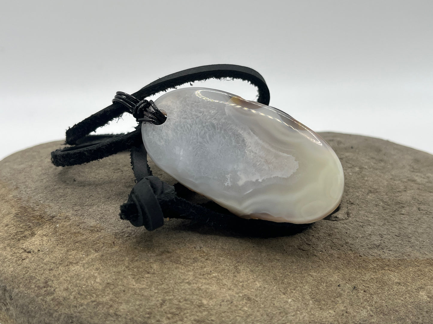 Single sided Botswali Agate Necklace 1