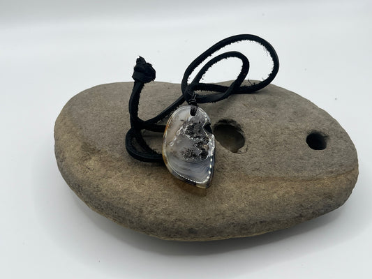Double sided Madagascar Dendritic Agate Necklace 8