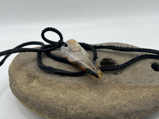 Double sided Madagascar Dendritic Agate Necklace 16