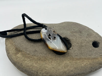 Double sided Madagascar Dendritic Agate Necklace 11
