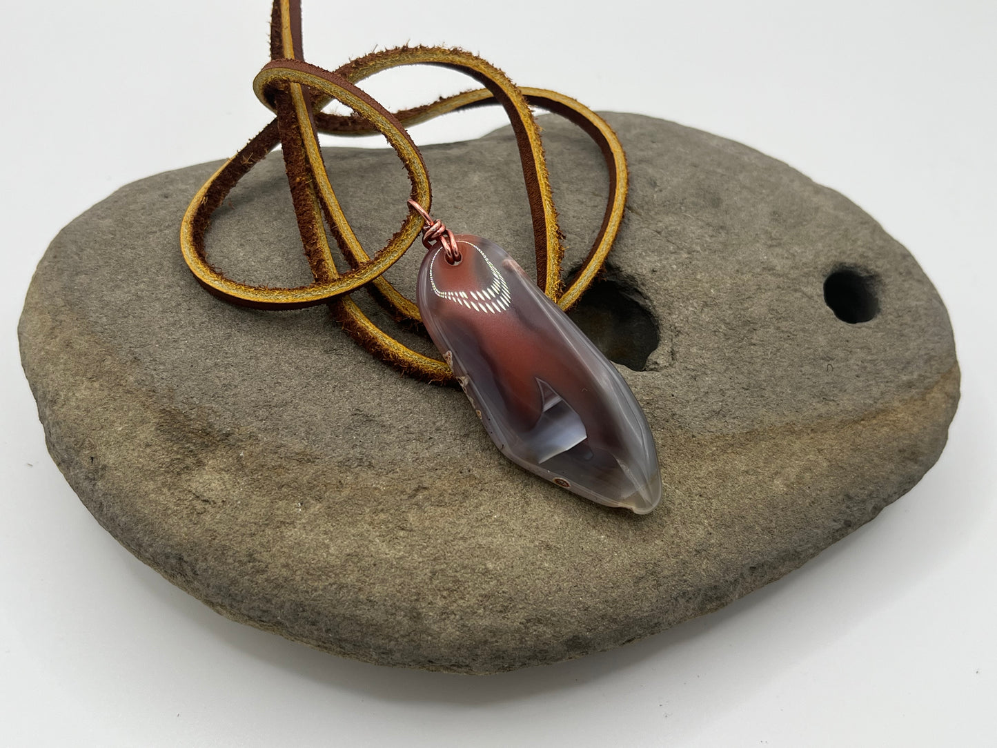 Double sided Swazi Agate Necklace 2