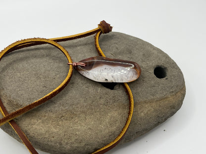 Double sided Lake Superior Agate Necklace 4